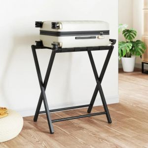 Porte-bagages noir 68,5x38x58 cm bambou - Neuf