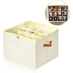 Kgabery-Boite Rangement Organisateur Chaussures,Rangement Chaussures Gain De Place,Avec Poignées Renforcées Shoes Organizer,Transparente Pliables Organisateur De Chaussures,Pour Chaussures Stockage - Neuf