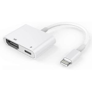 Adaptateur HDMI pour iPhone,connecteur AV num&eacute;rique Lightning vers HDMI 1080p,&eacute;cran de synchronisation pour iPhone et iPad - Neuf