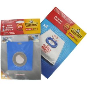 KAL-Boite De 4 Sacs Aspirateurs Universels Avec Adaptateur Click Bag Pour Aspirateurs Siemens Et Bosch 870 - Neuf