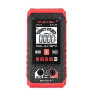 HABOTEST HT123 Multimètre numérique Plage automatique 2 000 points Mesure RMS réelle avec rétroéclairage LCD Flas - Neuf
