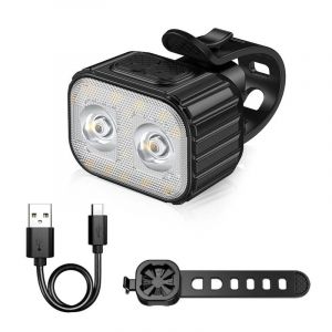 Topride ¿ Feu Avant Et Arrière À Led Q4 Pour Bicyclette,Phare Avec Chargeur Usb,Éclairage Pour Cyclisme,Accessoires De Bicyclette-Q4 Headlight- - Neuf