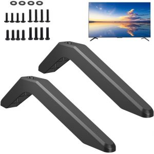 Pied TV Universel, Pieds de Piédestal de Base TV Universels, Support TV Universel Compatible avec Plupart des Téléviseurs LED LCD de 32, 40, 49, 50, 55 Pouces, Pieds de Meuble TV avec Vis.[S864] - Neuf