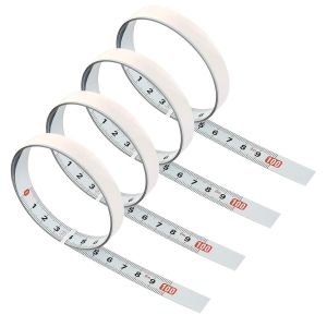 LETNERNY-¿Lot De 4 Mètres Ruban Auto-Adhésifs - 1 M - Métriques À Gauche - À Coller - En Métal - Pour Rail En T, Scie De Table, Outil De Travail Du Bois - Neuf