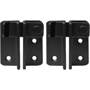 TEPPC-Lot de 2 loquets à cadenas en acier inoxydable noir mat pour portes en bois, armoires et niches pour animaux de compagnie, 45 x 40 mm - Neuf