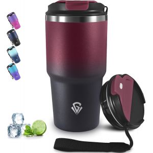 Kalanka-Mug Isotherme Transportable, 20oz Tumbler, Double Paroi Isolante Acier Inoxydable, Anti-Fuite Gobelet Thermique, Tasse Isotherme Pour Boissons Chaudes Et Glac&iquest;&iquest; - Neuf