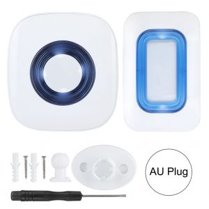 Sonnette de securite sans fil avec detecteur de mouvement et alerte, carillon d'entree de magasin, 110-240 V AU - Neuf