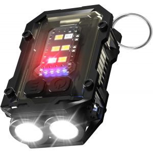 Noir N21 Mini Ultra Puissante Lampe De Poche Led 900l Rechargeable Usb C, Edc Petite Lampe Torche 8 Modes Étanche Lampe De Poche À Clip - Neuf