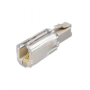 Lot De 4 Cordons Rotatifs Pour T&eacute;l&eacute;phone Fixe Transparent Et Blanc - Neuf