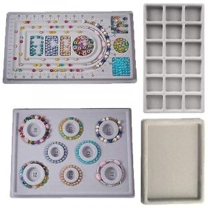 Bead Design Board Bracelet Design Board Flocked Bead Board Mats Collier Perles Bijoux Organisateur - Neuf