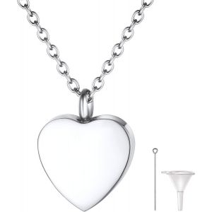 Trahoo-Collier Urne Funéraire Acier Inoxydable, Collier Arbre De Vie/Colonne/Chat/Sablier/Coeur, Pendentif Personnalisé Collier Urne Crémation Pour Homme Femme - Neuf