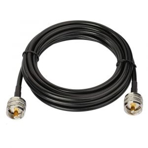 Câble Coaxial RG58 CB 2m UHF PL259 Mâle vers Mâle 50 ohms Faible Perte pour Radio HAM et CB,Analyseur d'Antenne,Charge Factice,Compteur SWR(1 Pièce) - Neuf