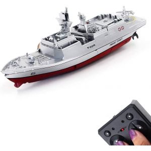 Modèle de bateau Télécommande Bateau Jouet Bateau Rapide Eau Électrique Anniversaire des enfants (argent) - Neuf