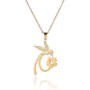 Kal-Collier Pendentif Colibri Cardinal Pour Femmes Bijoux Fleurs Oiseaux Forts Courageux Collier Colibri Libre Cadeaux - Neuf