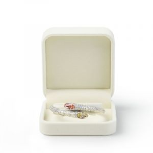 (D)Bo&icirc;te &Agrave; Bijoux En Velours Blanc, Coffret Cadeau Pour Mariage, Saint-Valentin, Jour Comm&eacute;moratif - Neuf