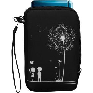 Kal-Housse Compatible Avec Nintendo 3ds Xl - Sacoche De Protection Pour Console De Jeux Vidéos En Néoprène - Petit Amour Blanc-Noir - Neuf