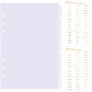 7 Feuilles Transparent Intercalaires A5 Plastique,Pour Classeur A5 6 Anneaux,Séparateurs A5 Planificateur,Séparateur Onglet De Page D'index Pour Le Carnet De Notes(21cm X 14.2cm) - Neuf