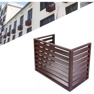 1.5p Climatiseur Mural Aluminium Composite Caisson Anti Bruit Pompe A Chaleur Support Climatiseur Exterieur Cache Clim,Étanche À La Poussière Et À L'eau Pour Intérieur Extérieur Support - Neuf