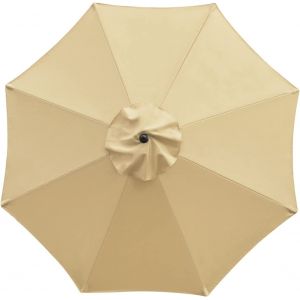 Housse De Rechange Pour Parasol, 8 Baleines, 3 M, Kaki, Imperméable, Anti-Uv, Toile De Rechange, Lavable, Respirante - Neuf