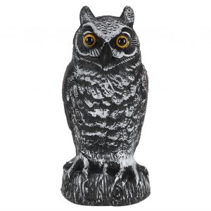 HJLIAN Fausse statue de hibou artificielle, decoration de jardin exterieur, repulsif en plastique, leurre de chasse 1022-1 - Neuf