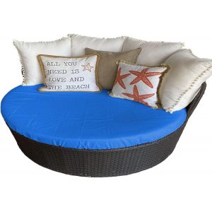 Ulteronixshop-Housse imperm&eacute;able pour chaise longue - Taille universelle - Ronde - Pour chaise longue - Pour &icirc;le de soleil - Bleu - Neuf