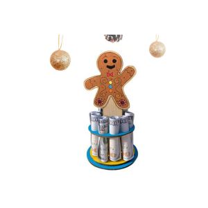 Porte-monnaie en bois fait main pour les cadeaux en esp&egrave;ces - D&eacute;coration de sapin de No&euml;l - P&egrave;re No&euml;l, bonhomme de neige, bonhomme en pain d'&eacute;pice - Neuf