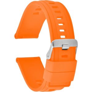 Bracelet De Montre De Rechange En Silicone - Fermeture Rapide - 20mm - Étanche - Pour Homme Et Femme - Orange - Neuf