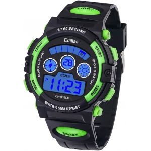 Kalanka-Montre Enfant,Adolescents Garçons Digitale Extérieur Sport 5atm Etanche Multifonction Montre Et Protection Environnementale Non Toxique,Alarme Et Calendrier Date Minuteur - Neuf