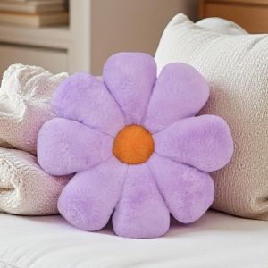ERYI-Coussin De Sol, Coussin Décoratif À Motif Floral Rose, Joli Coussin De Sol, Décoration De Chambre À Coucher, Canapé, 38 Cm (Violet) - Neuf