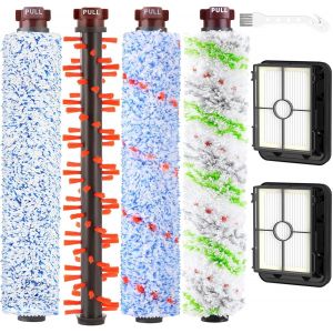 NouvelHorizonstore-Accessoires pour aspirateur sec et humide Bissell CrossWave 3 en 1 C3 Pro 3555N, 3 brosses multi-surfaces 1868 + 2 filtres 1866 pour aspirateur Bissell CrossWave 17132 2225N 2582N - Neuf