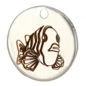 Diy Petit Oc&eacute;an Style En Acier Inoxydable D&eacute;cor Pendentif Habillement Accessoire (Argent) - Neuf