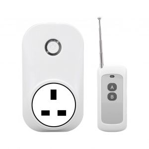 Prise intelligente 2,4 GHz, commande vocale via application Wi-Fi, 433 MHz, interrupteur sans fil, temporisation pour Google Assistant, prise 90-250 V (UK) - Neuf