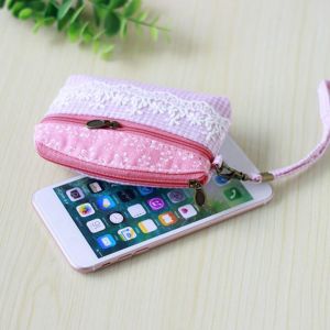 Portefeuille Style Rural Portefeuille Rural Petit Sac Rural À Transporter Petit Portefeuille Rural Style Femme Tissu Portefeuille Durable,Bleu - Neuf