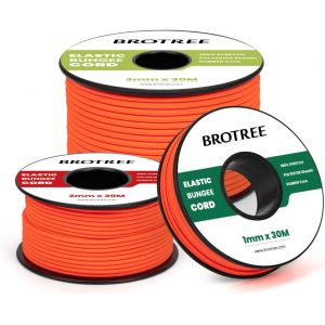 Tianyi-Cordon Elastique Corde Élastique 3mm X 30m Fil Elastique Couture Sandow Elastique Rond Pour Bracelet, Couture, Perle, Collier, Bijoux, Chapeaux, Tente Et Sac Dos - Orange Fluo - Neuf