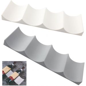 Chaas-Lot De 2 Porte Vin De Style Européen En Plastique Bouteilles D'eau, Porte-Bouteilles De Vin Rangement Organisateur Rangement Bouteille Frigo, Support Bouteille Vin, ¿Gris + Blanc¿ - Neuf