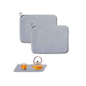 Tapis &Eacute;gouttoir &Agrave; Vaisselle En Microfibre 45 X 60 Cm - Lot De 2 - Neuf