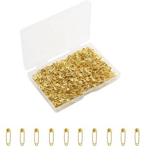 Mevronisshop-Lot De 300 &Eacute;pingles De S&ucirc;ret&eacute; Noires Pour V&ecirc;tements, Mini En M&eacute;tal De 19 Mm Pour Travaux Manuels, Couture Et Fabrication De Bijoux (Dor&eacute;/Bo&icirc;te) - Neuf