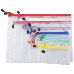 18 pack 8 tailles fermeture éclair maille pochette,poche de dossier étanche à fermeture éclair pochette de document voyage polyvalent ba - Neuf