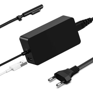 BFS-Chargeur Surface,65W Surface Chargeur Adaptateur Secteur pour Surface Pro 3 4 5 6 7 X 8 9 câble de Charge,Surface Laptop /4/3/2,Surface Book 3/2 Surface Chargeur avec Port USB¿15 V 4A¿ - Neuf