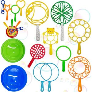 KAL-Baguette À Bulles Ensemble, 20 Pièces Kit De Baguette À Bulles, Baguettes À Bulles Géantes Ensemble, Kit De Baguette À Bulles Pour Enfants, Kit Bulles De Savon Enfant Pour Jardin, Extérieur, Fête - Neuf