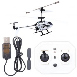 Helicoptere radiocommande de qualite avec gyroscope, cadeau ideal pour enfants (blanc) - Neuf