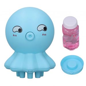 Machine A Bulles Automatique En Forme De Pieuvre Pour Enfants, Jouet A Bulles Silencieux Avec Solution A Bulles, Bleu - Neuf