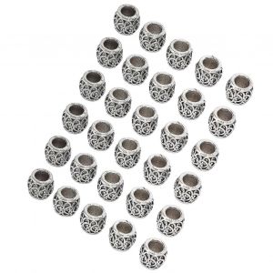 Perles De Cheveux De Barbe 30pcs Vintage &Agrave; La Mode Tressage Bricolage Bijoux Bracelet Perles - Neuf