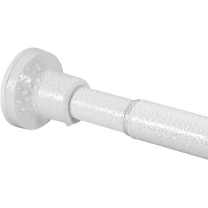 TIANYI-Tringles &agrave; rideau de douche, sans per&ccedil;age, 74-134 cm, r&eacute;glable, en acier inoxydable, blanche, anti-rouille, pour armoire et fen&ecirc;tre de salle de bain - Neuf