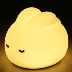 Veilleuse Lapin Mignonne Pour Enfants, Chambre D'enfant &Agrave; Intensit&eacute; Variable Sur 3 Niveaux Avec Minuterie, Veilleuse B&eacute;b&eacute; En Silicone Rechargeable Par Usb Pour L'allaitement, Deco [Vei9270840] - Neuf