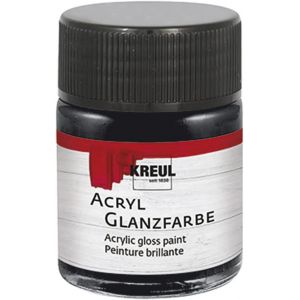 Peinture, 50 Ml Verre En Noir, Peinture Acrylique Brillante Et Lisse Pour Peindre Et Bricoler, À Base D'eau, Résistante À La Salive, Séchage Rapide Et Opaque, Black, Set De 50 Pièces - Neuf