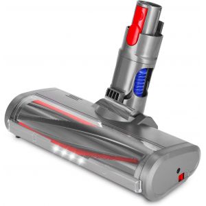 Brosse Compatible avec Dyson Aspirateurs V7 V8 V10 V11 V15,Tête de Brosse Nettoyage à Entraînement Direct Acessoire avec 4 Lumières LED (lumière blanche),Brosse rotative électrique - Neuf