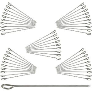 SUBZONAL-Piques ap&eacute;ritif pic &agrave; cocktails lot 50 barbecue l&eacute;gumes viande inox acier inoxydable brochettes 11 cm, argent&eacute; - Neuf