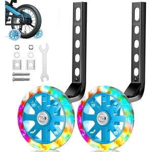 Kal-Stabilisateur Roue Velo Enfant, Stabilisateurs Universel Velo Roues Stabilisatrices Vélo, Enfants Roues D'entraînement, Pour 12 14 16 18 20 Pouces, Bleu - Neuf