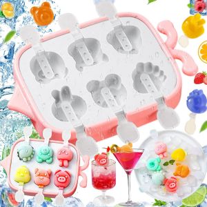 Kal-Moule Glace Bebe, 6 Pièces Mini Moule A Glace En Silicone Sans Bpa, Moule À Glace Avec Batonnet Reutilisable Facile À Libérer Fait Moule À Glace Maison Diy Popsicle Moule Pour Les Enfants - Neuf
